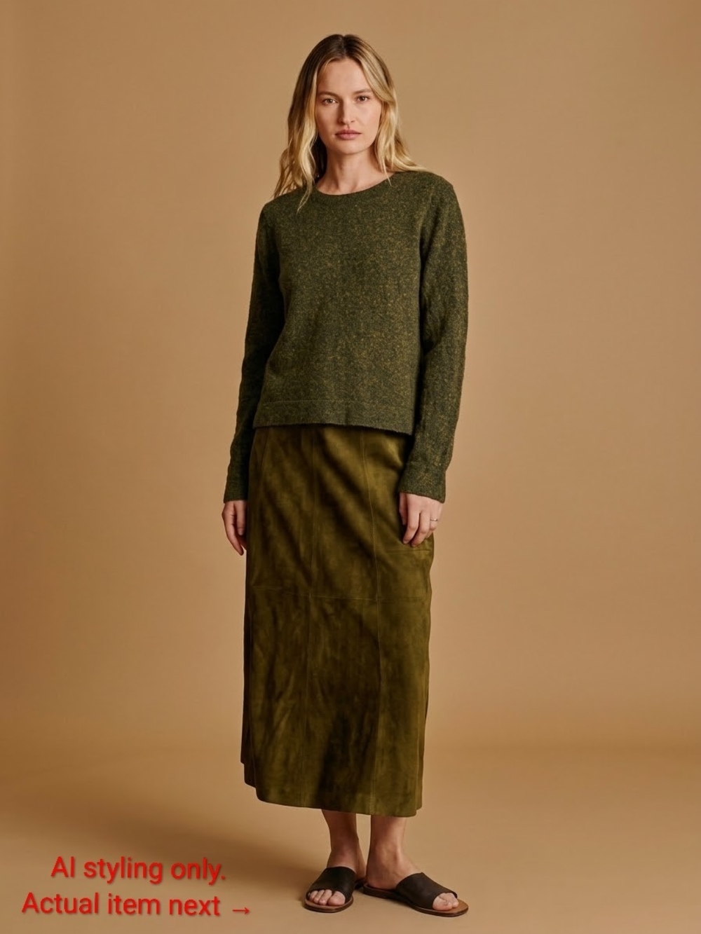 J. Crew TEDDIE Olive Green Off-the-Shoulder Sweater - Cotton/Wool